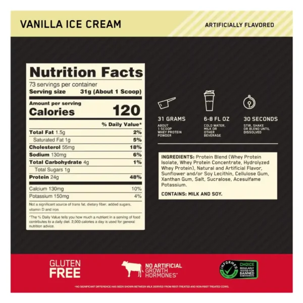 Proteína Whey Gold Standard 5 Lb ON - Imagen 2