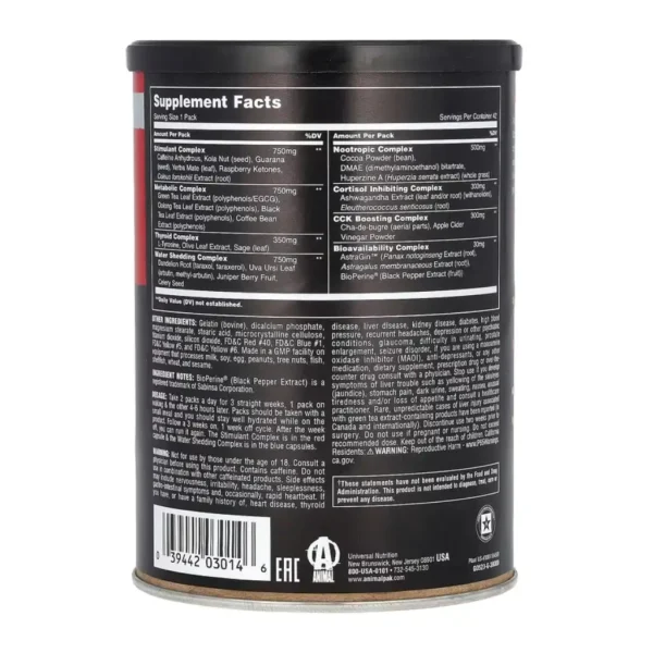 Animal Cuts 42 Packs- Quema Grasa - Imagen 2