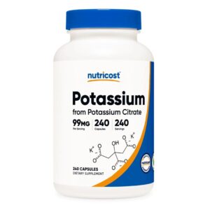 Citrato De Potasio 240 Capsulas Nutricost