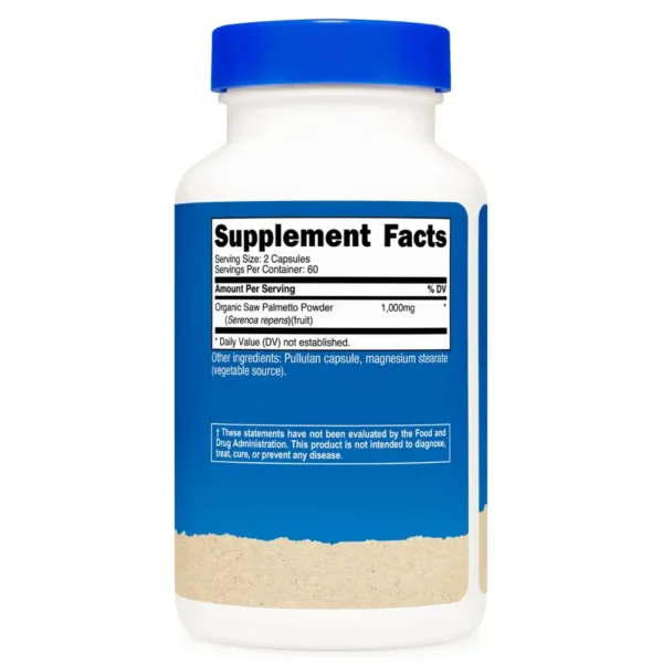 Saw Palmetto 1000 Mg 120 Capsulas Nutricost - Imagen 2