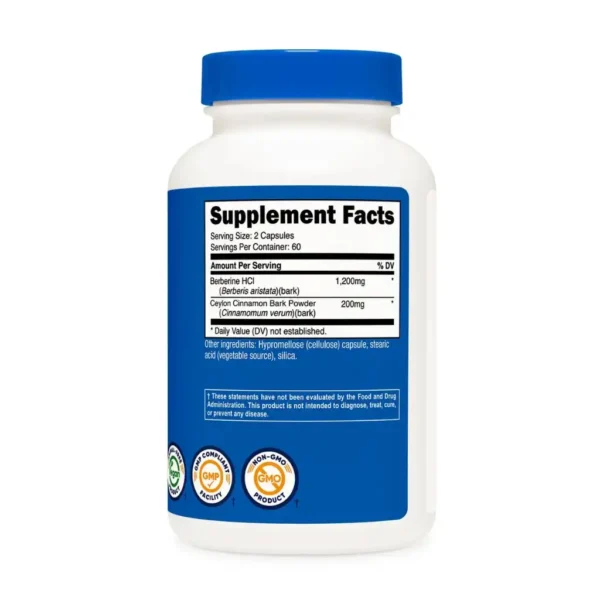 Berberina HCL 1200 Mg 120 Cap Nutricost - Imagen 2
